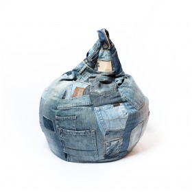 Pouf en jeans recyclés